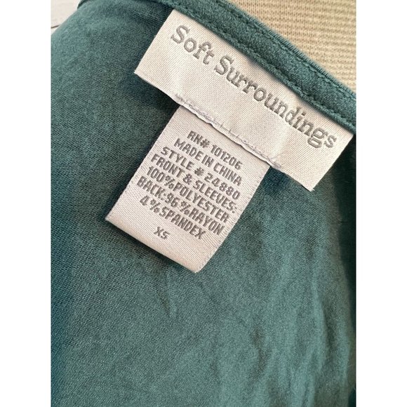Soft Surroundings Shirt XS Extra Small Blouse Style 24880 Long Sleeve Bell - Picture 2 of 9